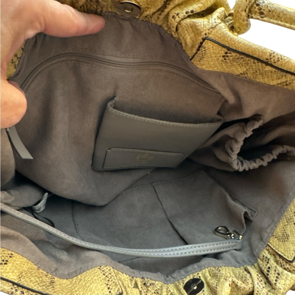 Vince Camuto Yellow and Black Shoulder Bag with Slouchy Design, - Picture 13 of 15